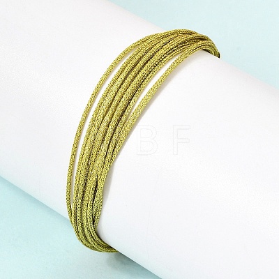 Polyester Metallic Braided Multi-strand Cord Bracelet for Bracelet Making BJEW-H642-02G-07-1
