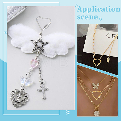 6Pcs 3 Colors 304 Stainless Steel Screw Carabiner Lock Charms STAS-UN0064-05-1