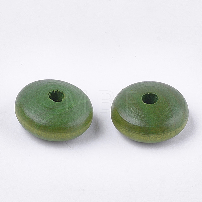 Painted Natural Wood Beads X-WOOD-T021-18F-1
