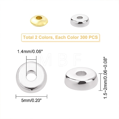   600Pcs 2 Colors CCB Plastic Spacer Beads CCB-PH0001-15-1