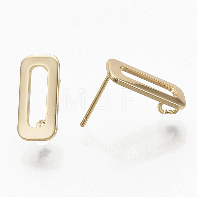 Brass Stud Earring Findings X-KK-T056-10G-NF-1