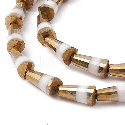 Electroplate Glass Beads Strands EGLA-L035-HR02-1