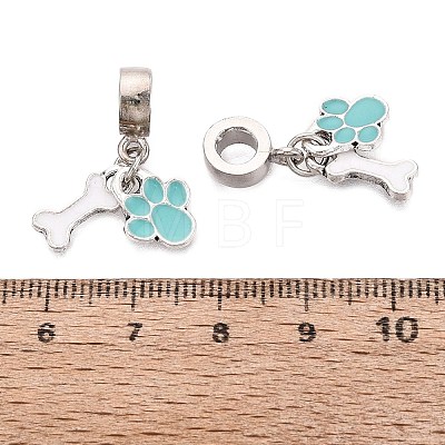 Alloy Enamel European Dangle Charms FIND-Q121-01C-P-1