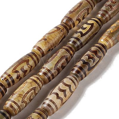 Tibetan Style dZi Beads Strands G-A024-01Y-1