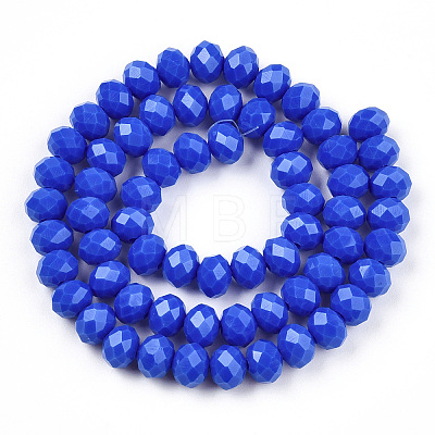 Opaque Solid Color Glass Beads Strands EGLA-A034-P4mm-D32-1