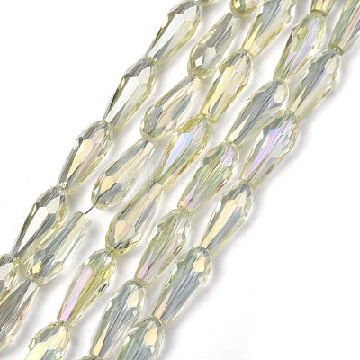 Electroplate Glass Beads Strands EGLA-L015-HP-B06-1