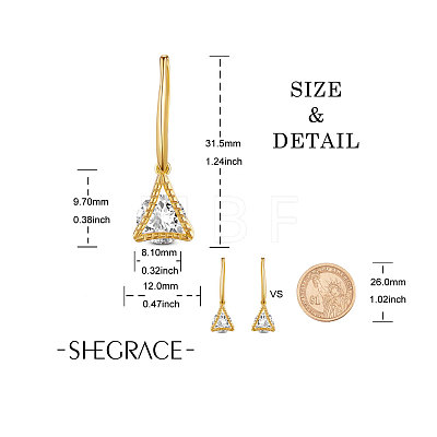 SHEGRACE Brass Dangle Earrings JE721C-1