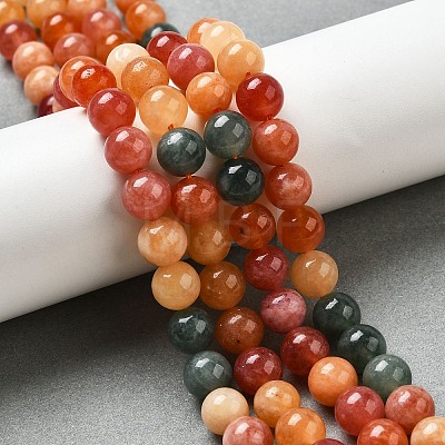 Dyed Natural Malaysia Jade Beads Strands G-G021-02B-21-1