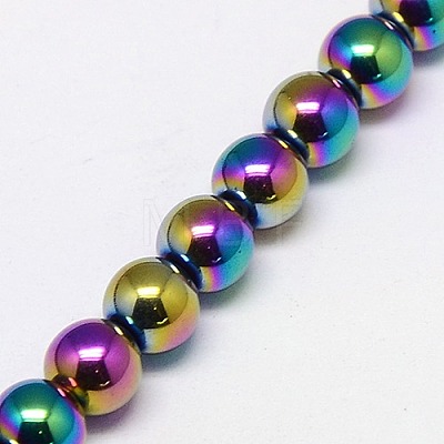 Electroplate Non-magnetic Synthetic Hematite Beads Strands X-G-J169A-2mm-05-1