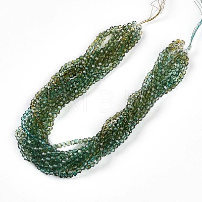 Baking Paint Transparent Glass Beads Strands DGLA-A035-T4mm-A08-1