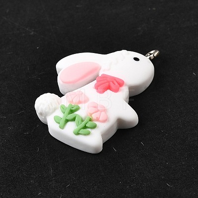 Opaque Resin Pendants RESI-V0003-02B-1