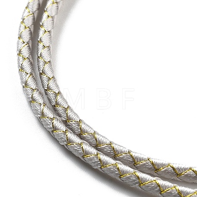 Polyester Cord Braided Necklace Makings MAK-L043-03G-07-1