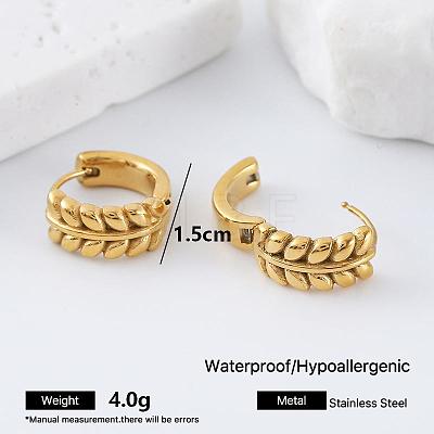 304 Stainless Steel Hoop Earrings for Women VK8456-1