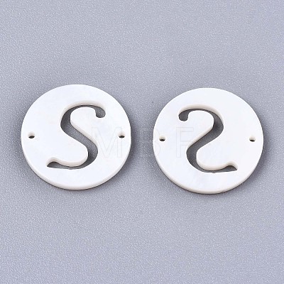 Natural Freshwater Shell Links Connectors SHEL-S276-120S-1