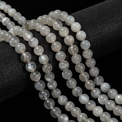 Natural White Moonstone Beads Strands G-J373-13-8mm-1