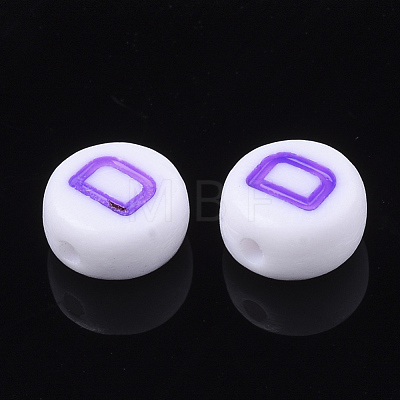 Initial Acrylic Beads OACR-E001-20D-1