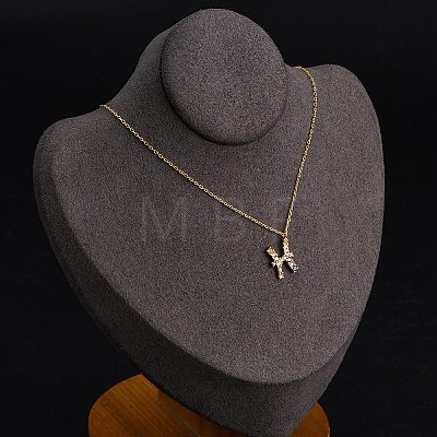 925 Sterling Silver Colorful Cubic Zirconia Constellation Pendant Cable Chain Necklaces for Women STER-R009-01G-05-1