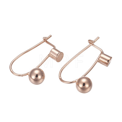 Brass Hoop Earrings EJEW-L198-02RG-1