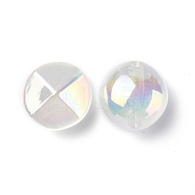 UV Plating Luminous Transparent Acrylic Beads OACR-P010-05D-1