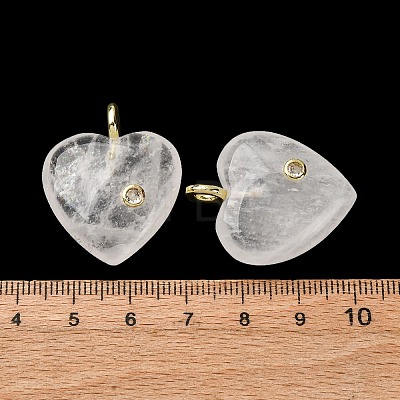 Natural Quartz Crystal Pendants G-P588-01G-11-1