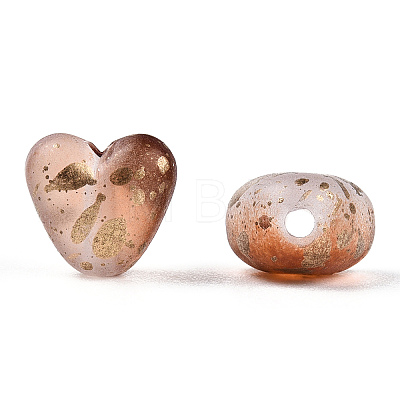 Transparent Frosted Spray Painted Acrylic Beads X1-FACR-TAC0004-02A-1
