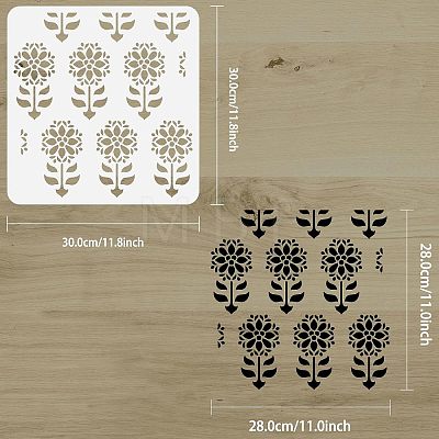 PET Hollow Out Drawing Painting Stencils DIY-WH0383-0088-1