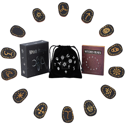 Wood Witch Runes AJEW-DC0002-03-1