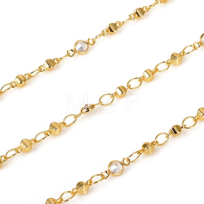 3.28 Feet Brass Handmade Beaded Chains X-CHC-I033-07G-1