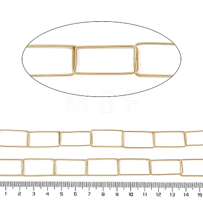 Ion Plating(IP) 304 Stainless Steel Rectangle Link Chains CHS-A011-07G-1