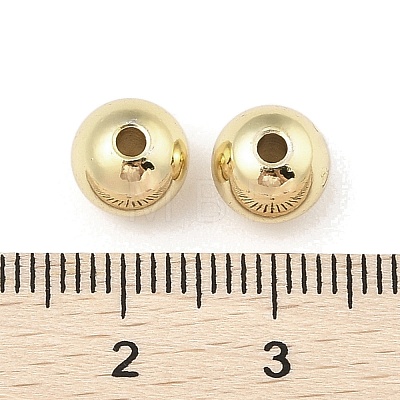 Rack Plating Brass Round Beads KK-A235-01G-06-1