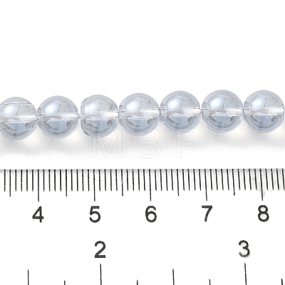 Transparent Electroplate Glass Beads Strands GLAA-T032-T8mm-C17-1