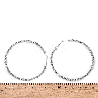 304 Stainless Steel Hoop Earrings EJEW-S250-02A-P-1