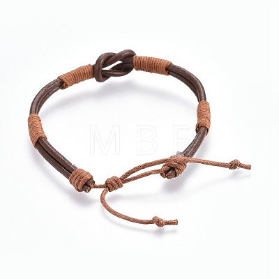 Cowhide Leather Cords Bracelets BJEW-JB04132-02-1