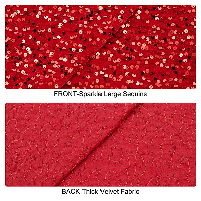 Stretch Sequin Polyester Fabric DIY-WH0502-50B-1