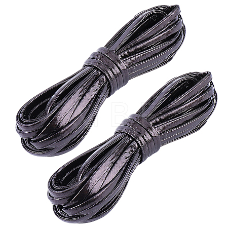 2 Bundles Flat PU Leather Braided Cord OCOR-CL0001-18B-1