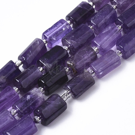 Natural Amethyst Beads Strands X-G-S345-8x11-004-1