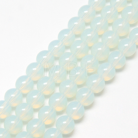 Baking Paint Glass Beads Strands X-DGLA-Q023-8mm-DB1-1