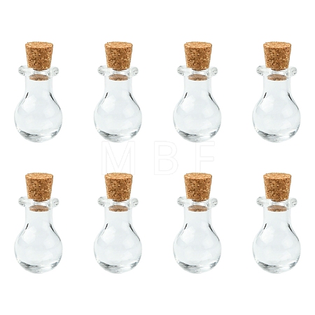 8Pcs Mini High Borosilicate Glass Bottle Bead Containers BOTT-FS0001-01-1