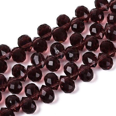 Transparent Glass Beads Strands GLAA-Q116-01A-B18-1