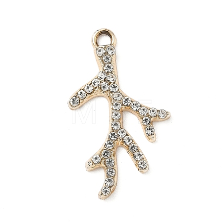 Alloy Rhinestone Pendants PALLOY-P313-01B-G-1