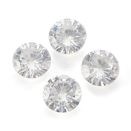 Cubic Zirconia Pointed Back Pendants ZIRC-N037-12mm-01-1