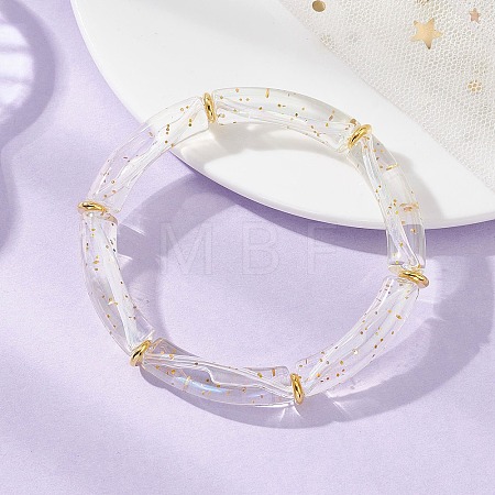 UV Plating Acrylic Bracelets for Women BJEW-JB12949-1