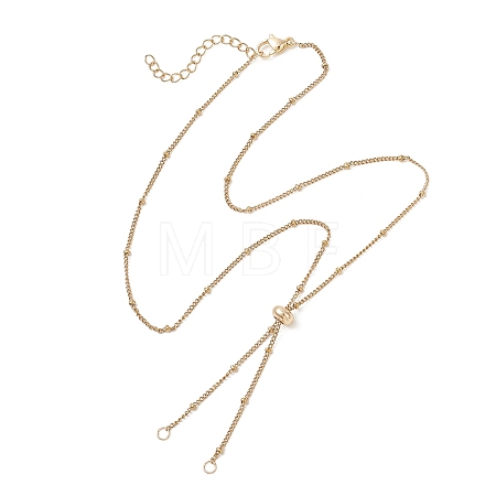 304 Stainless Steel Satellite Chain Slider Necklace Making AJEW-JB01555-02-1