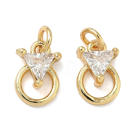 Brass Pave Cubic Zirconia Pendants KK-A291-18G-1