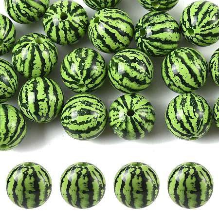 20Pcs Opaque Acrylic Beads MACR-FS0002-28A-1