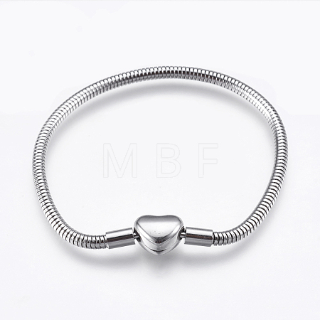 Tarnish Resistant 304 Stainless Steel European Style Chains Bracelet Making STAS-E428-10B-P-1