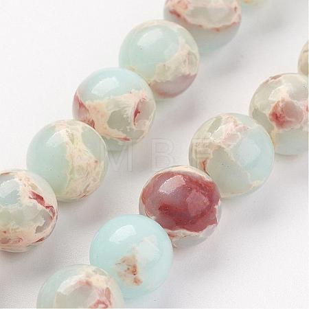 Synthetic Shoushan Stone Beads Strands G-N0311-01C-6mm-1