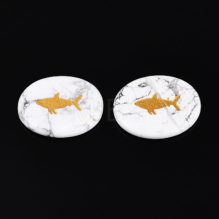 Natural Howlite Cabochons G-T143-28N-1
