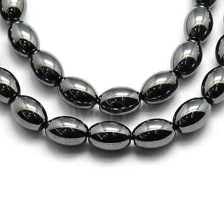 Non-magnetic Synthetic Hematite Oval Beads Strands G-F161-32C-1