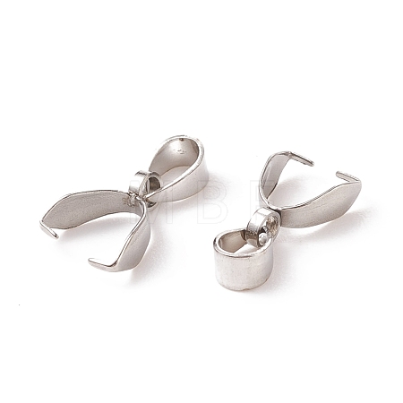 Non-Tarnish 201 Stainless Steel Pendant Pinch Bails STAS-P223-16P-C-1